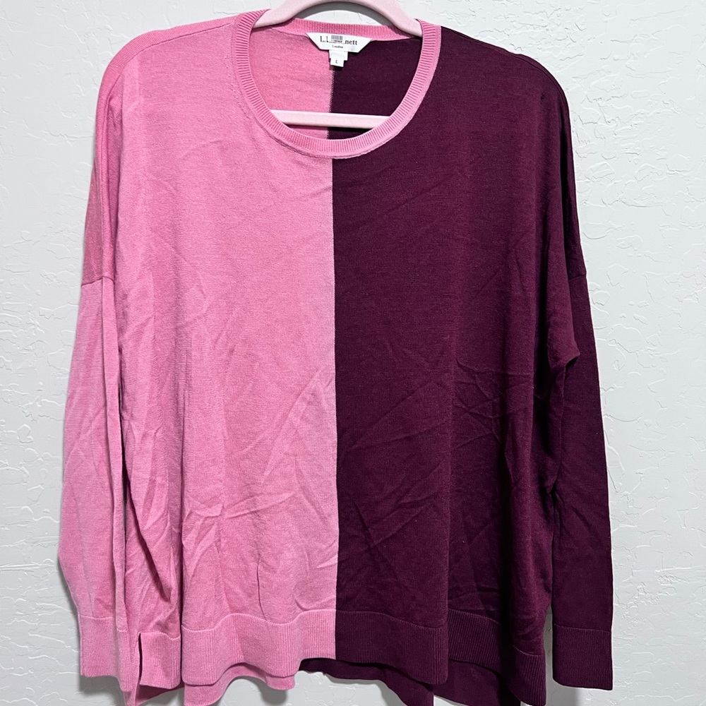 L.K. Bennett color block sweater size L